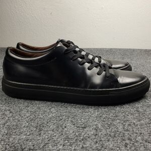 Acne Studios Adrian Low Top Black Leather Sneakers Mens US 12 EU 45 Italy Shoes